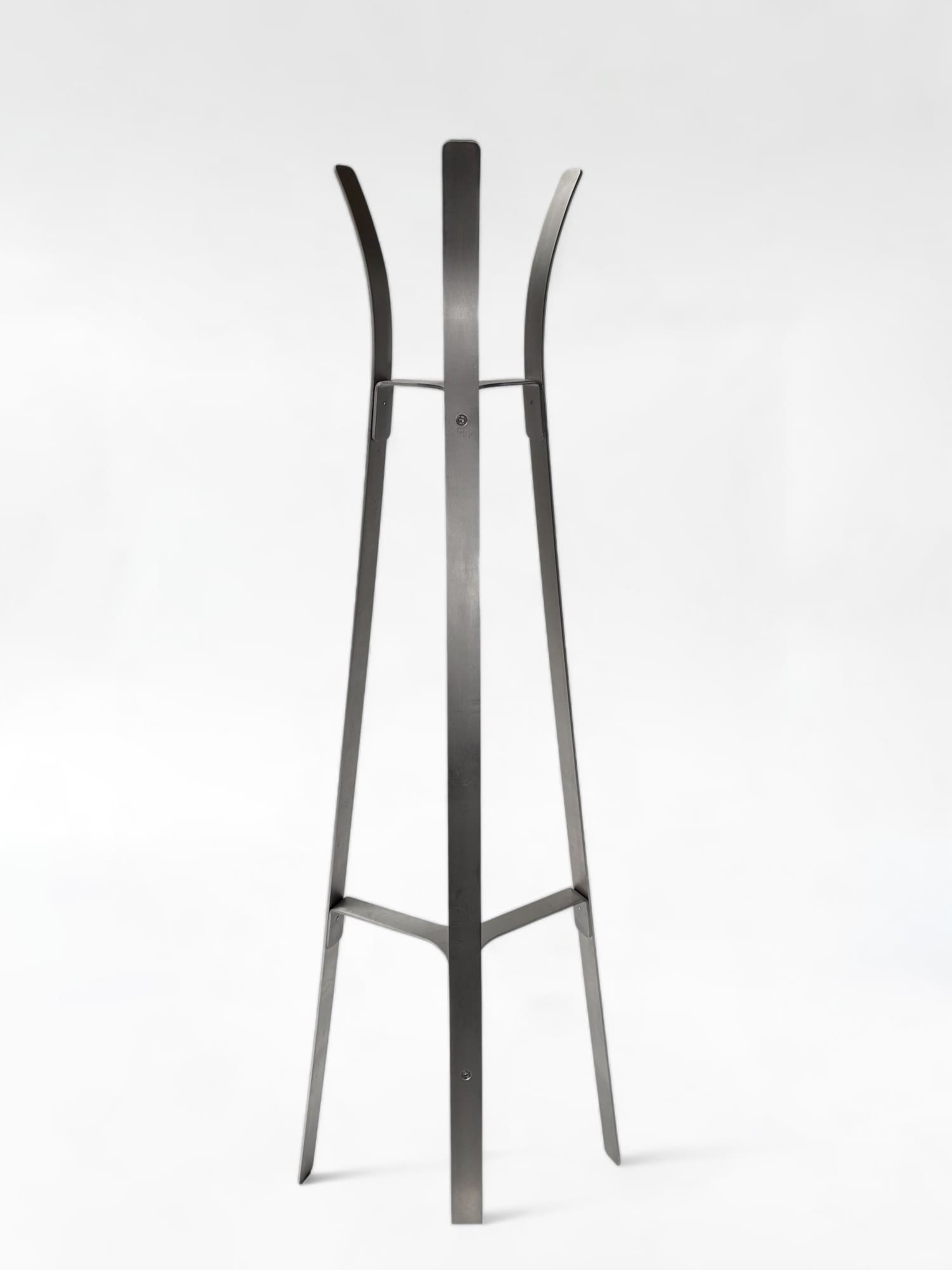 CRUSO Brushed Metal Coat Stand with key holder