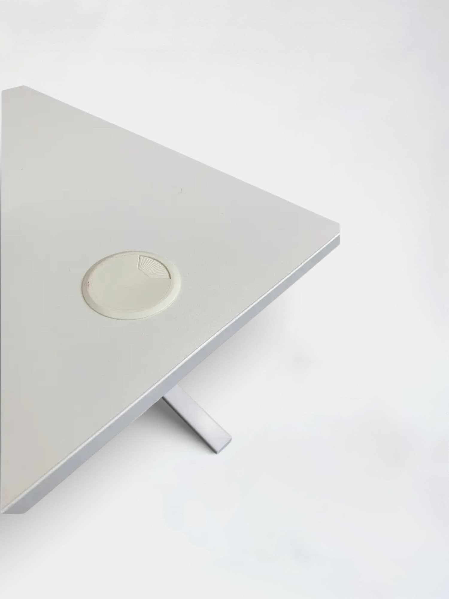 Bureau blanc de 120 cm à taille réglable