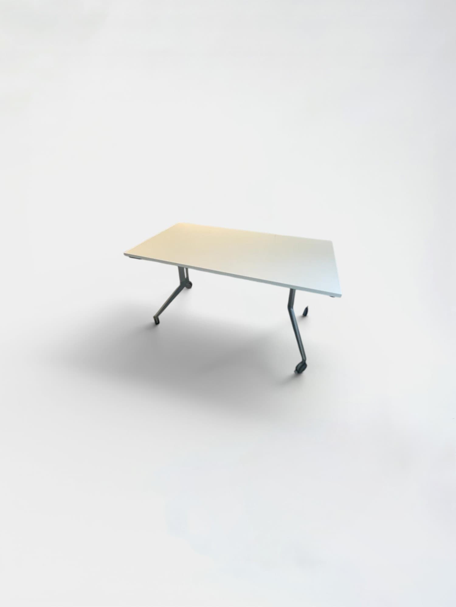 Haworth 140cm White and Metal Legs Meeting Foldable Table