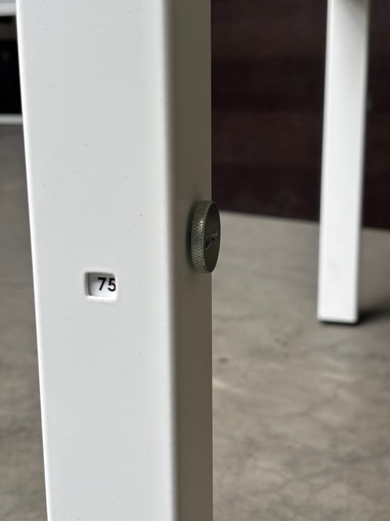 180x160cm Witte duozitbank zonder tussenschot