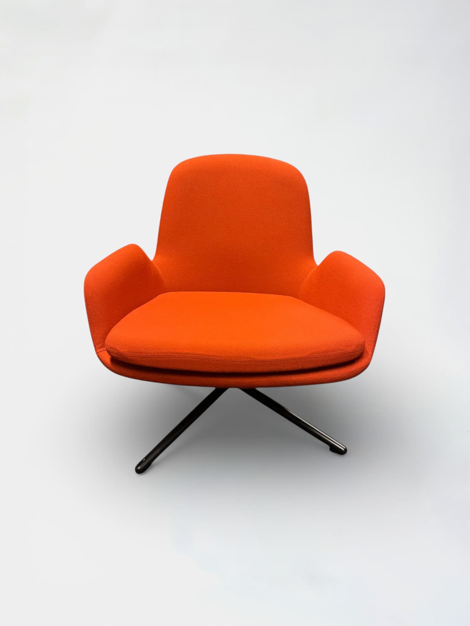 WORN : Normann brick Fabric Lounge Chair with Swivel Base