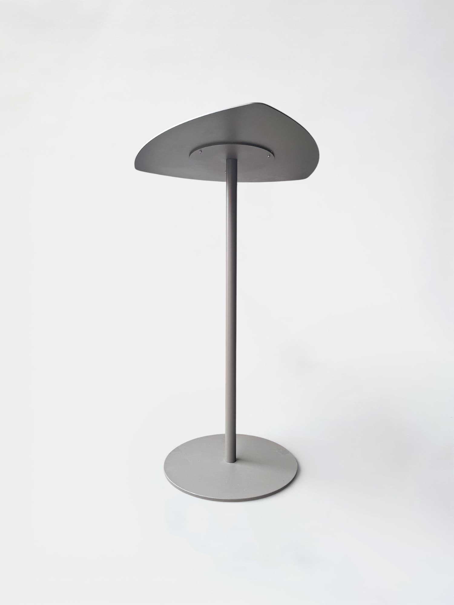 Brown anthracite Metal high Table with Minimalist Design