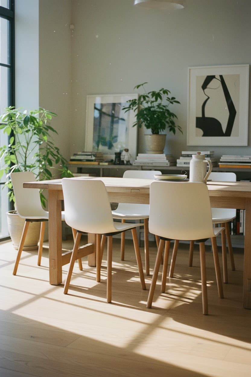 Chaise de réunion Vitra Hal White en bois